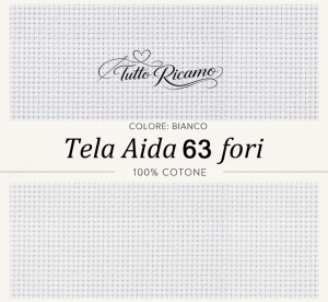 Tela Aida H.150 - 63 fori - Bianco