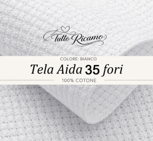 Tela Aida H.150 - 35 fori - Bianco