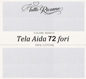 Tela Aida H.150 - 72 fori - Bianco